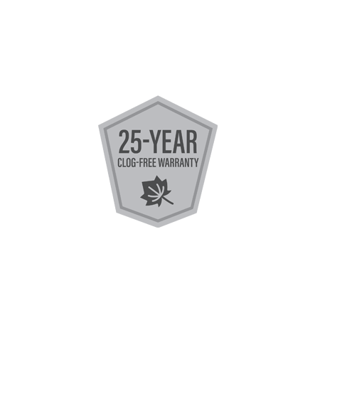25-years-clog-free 40-years clog-free warranty