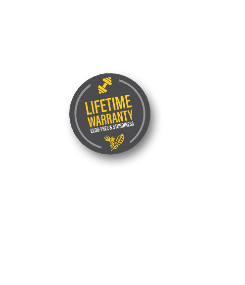 warranty-doublepro-lifetime-clogfree-- Clog-free 360 lifetime warranty
